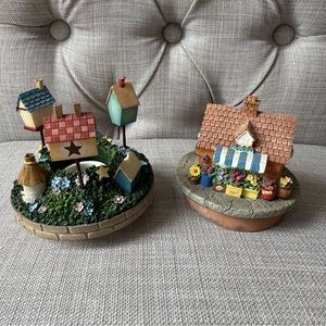 2 Our America by Yankee Candle Capper Topper Birdhouses Garden House‎ Vintage